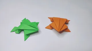 Tutorial Membuat Origami kodok melompat | How To Make a Paper Frog Easy | Origami Frog