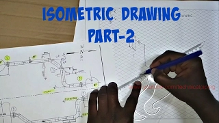 Piping | Draw Isometric Drawing from Orthographic Drawing | PART-2