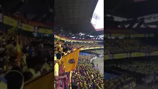 Mexican Wave hits at Kerala Blasters FC Manjappada stand(Jawaharlal International Stadium, Kochi)