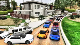 GTA 5-CJ'S RICH LIFE| BUYING 2022 FORD GT & BUGATTI CHIRON TO LESTER'S MANSION| LAMBORGHINI CAMARO