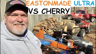 FIREWOOD - Splitting BIG cherry blocks with Eastonmade Ultra Part 2 of 2