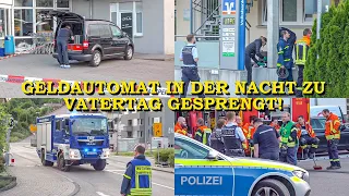 [LAUTE EXPLOSION IN DER NACHT] Täter sprengen Geldautomat in Volksbank | FEUERWEHR & THW & POLIZEI