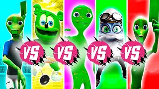 Dance challenge dame tu cosita vs all crazy frog vs el taiger me kemaste alien green el chombo