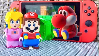 Lego Mario and Peach try to save Red Yoshi on Nintendo Switch. Will they succeed? #legomario