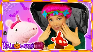 Happy Halloween mit Peppa und Irene. 🎃🍄 Wir machen Pilzkekse. Knete Video für Kinder