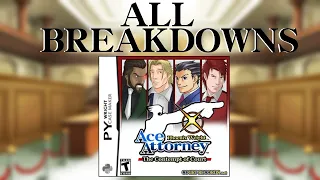 (SPOILERS) Phoenix Wright: Contempt of Court ~ All Breakdowns