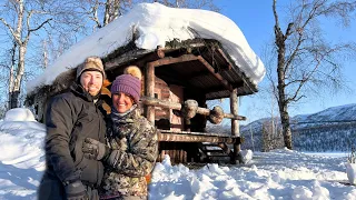 -20° F in Off Grid Alaska Log Cabin￼ // Date Night // Burbot Fishing