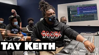 Tay Keith making a beat in the studio