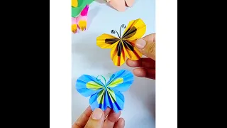 Easy paper craft ideas, origami paper butterfly #shorts #shortsvideo #viralshorts