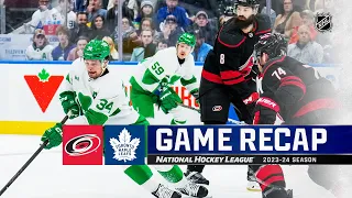 Hurricanes @ Maple Leafs 3/16 | NHL Highlights 2024