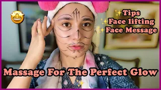 Glowing Skin Face Massage Techniques !!