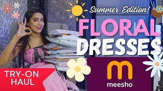 Latest collection😍 *FLORAL DRESSES* 🌸from MEESHO👗| Tryon | Honest Review | gimaashi