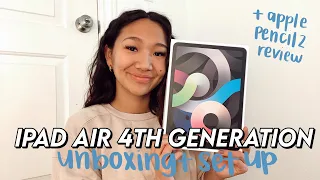 UNBOXING THE NEW IPAD AIR 4 2020 + APPLE PENCIL 2 | First Impressions, Set Up, and Review