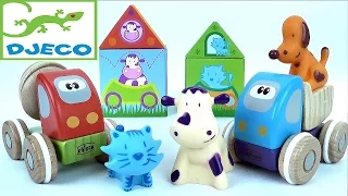 Машинки Чико (Chicco) строят домики для животных - Мультики Носики Курносики