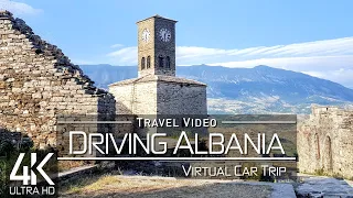 【4K 60fps】🇦🇱 1 ¾ HOUR RELAXATION FILM: 🚗 «Driving in Albania (Balkans)» Ultra HD (for 2160p Ambi TV)