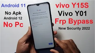 vivo y 15s frp bypass Android 11/ 12  || Frp Bypass New Security 2022 || Bypass Frp Vivo Y01