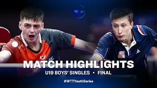 Thibault Poret vs Simon Belik | U19 BS Final | WTT Youth Star Contender Lima 2023