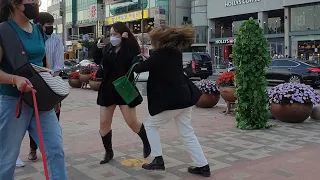 Bushman Prank "At the beach in fall " in south Korea(Part 2)