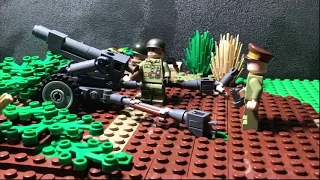 Lego M3-105mm light howitzer stopmotion