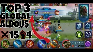 MANIAC !! Perfect Gameplay - ALDOUS best build 2020 Top 3 global Mobile legends