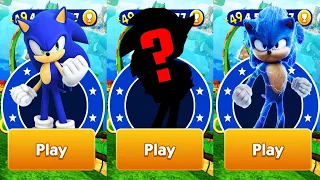 Sonic Dash - Movie Sonic vs Sonic vs Secret Character vs All Bosses Zazz Eggman - Gameplay