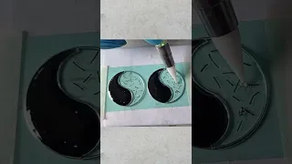 UV レジン | DIY UV resin Earrings | YIN YANG INSPIRED Earrings