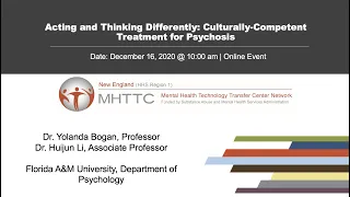 EPLC | Acting and Thinking Differently: Culturally-Competent Treatment for Psychosis