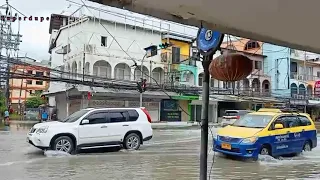 Pattaya Walk FLOOD Rainy Soi Buakhao September 2021 Thailand Pattaya Flood