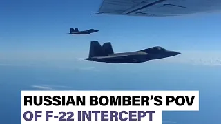 See Russians' POV as U.S. F-22s intercept their bomber