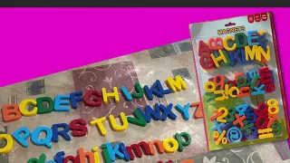 Magnetic letters, numbers, symbols (unboxing) 89 pieces//educational toys reading for kids #shorts