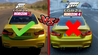 Forza Horizon 5 Vs Forza Horizon 4 Gameplay And Engine Sounds Comparison BMW M4 COUPE