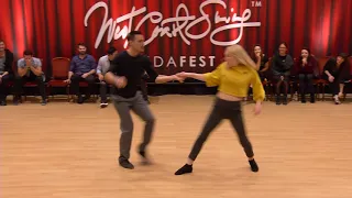 Glenn Ball & Victoria Henk - BudaFest 2019 Invitiational Jack & Jill Show - West Coast Swing Dance