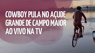 Cowboy pula no Açude Grande de Campo Maior-PI ao vivo na Rede Meio Norte