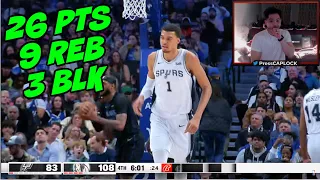 Reacting to Victor Wembanyama 26 Points vs Dallas Mavericks & Luka Doncic - Spurs vs Mavs Reaction