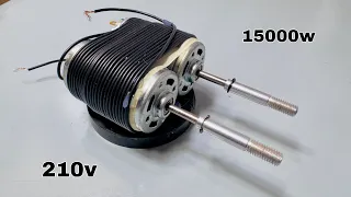 I rewind 2, 775 motor into 210v new generator using big permanent magnets