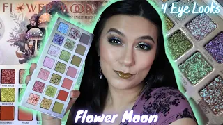 ENSLEY REIGN COSMETICS FLOWER MOON PALETTE REVIEW | 4 EYE LOOKS + SWATCHES ✨