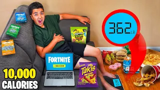 Kid Eats 10,000 Calories While Playing Fortnite...