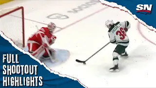 Minnesota Wild at Detroit Red Wings | FULL Shootout Highlights