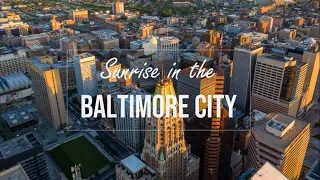 Baltimore City 4k - Sleep, Relax and Healing Aerial Visuals + Music [Drone Video]