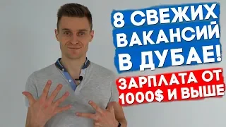 РАБОТА В ДУБАЕ. 8 СВЕЖИХ ВАКАНСИЙ!