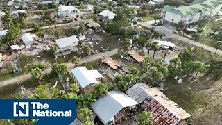 Drone footage shows aftermath of Hurricane Idalia in Florida