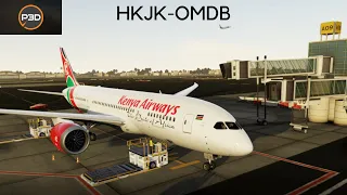 Prepar3D v5 |  Nairobi to Dubai | HKJK-OMDB | QualityWings 787-8 | P3D