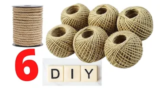 6 Идей поделок ИЗ ДЖУТА своими Руками! Simple and Beautiful DIYsfrom Jute Twine!