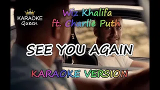 SEE YOU AGAIN - Wiz Khalifa ft. Charlie Puth - KARAOKE VERSION HQ