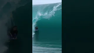 Manea Fabisch STOKED at TEAHUPOO 💣 #bodyboarding #surfing #wave