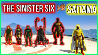 GTA 5 -Saitama (One Punch Man) vs Sinister Six SUPERHERO BATTLE