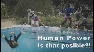 Human Powered Wakeboarding and Ropeswing in Swimming Pool in 4K!