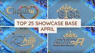 Top 25 showcase base design//best April bases // clash of clan // showcase base #coc #clashofclan