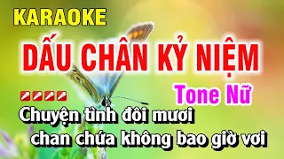 Dấu Chân Kỷ Niệm Karaoke Tone Nữ Nhạc Sống | Nguyễn Duy
