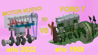 En 3D: Ford T vs Motor Nuevo / Que Cambia?
